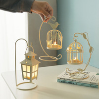 Bougeoir en fer forgé style Ins, romantique et féminin, décoration de chambre à coucher, décoration de lit, aromathérapie, petite veilleuse, maison