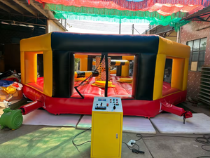 EASYFUN Plateforme tournante <span class=keywords><strong>gonflable</strong></span> Wipeout à double bras, machine de balayage pour parcours d'obstacles, adultes et enfants, 1 à 8 utilisateurs, pour la <span class=keywords><strong>location</strong></span> - Product Image 2