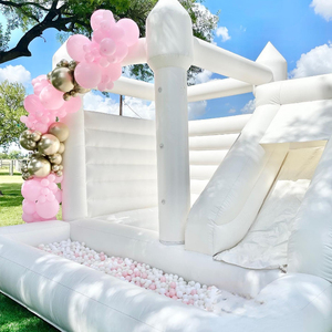 Đám Cưới Lâu Đài <span class=keywords><strong>Bouncy</strong></span> Combo Kid Dành Cho Người Lớn Nhảy Lâu Đài Inflatable Trắng Nhà Bị Trả Lại Với Bóng Pit Trượt Đồng Bằng Lâu Đài Cho Đảng - Product Image 4