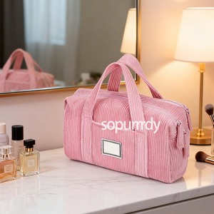 Estuche para Lápices con Logotipo Personalizado, Bolsa para Útiles Escolares para Niñas, Estuche de Corduroy Estético y Bonito con Cierre y Gran Capacidad - Product Image 4