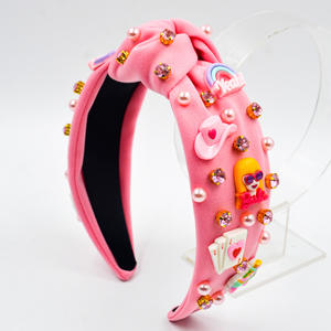 Diadema <span class=keywords><strong>con</strong></span> Nudos Rosa y <span class=keywords><strong>Morado</strong></span> de <span class=keywords><strong>Barbie</strong></span> para Mujer, Aro para el Cabello <span class=keywords><strong>con</strong></span> Diamantes de Imitación y Lindos Adornos, Accesorio de Moda para Fiestas - Product Image 4