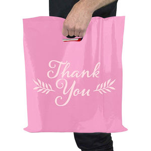 Diseño de bolsas de embalaje de compras resistentes Proveedor Impresión personalizada Gracias Calcetines Bolsa de plástico Embalaje con su logotipo - Product Image 3