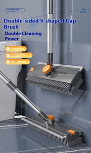 3 in 1 Multifunction Scrape Cleaning Brush Rotating Long Handle <b>Tile</b> Brush for Cleaning Wall Corner Patio <b>Bathroom</b> Tub <b>Tile</b> - Product Image 4