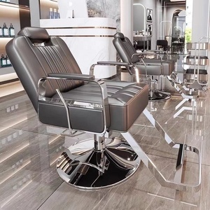 เก้าอี้ตัดผมไฮดรอลิกแบบวินเทจสำหรับร้านทำผม K Hairdressing เฟอร์นิเจอร์ร้านเสริมสวย เก้าอี้ตัดผมและจัดแต่งทรงผมสำหรับร้านซาลอนและร้านตัดผมชาย - Product Image 4