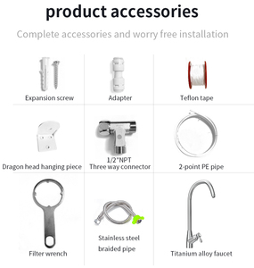 Năm Giai Đoạn Thép Không Gỉ Siêu Lọc Nước Uống Đài Phun Nước Loại Bỏ Clo Từ Nước Tap Carbon Lọc Máy Lọc Nước - Product Image 3