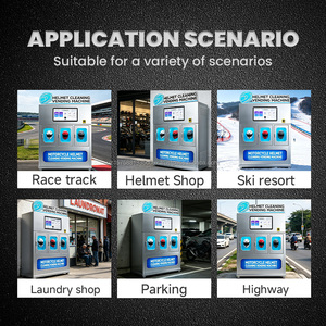 YISO Helmet Cleaning Vending Machine Stainless Steel Touchscreen UV Sanitization Motorcycle Helmet Auto Clean Function - Product Image 5