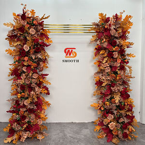 LEDA Factory Custom <b>Red</b> Flower <b>Runner</b> Handmade Artificial Flowers Backdrop for Events Parties Soft Decor - Product Image 2