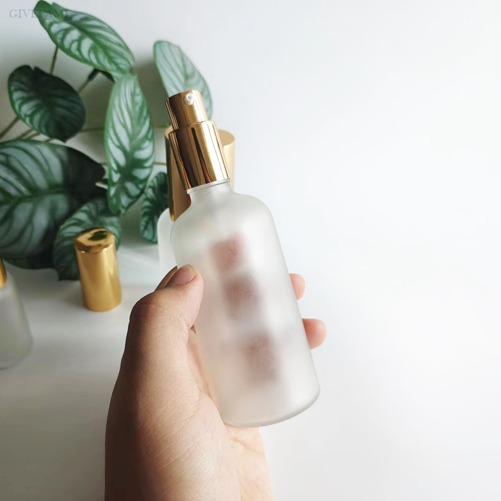 cosmetics skin serum frost glass cream matt light gold