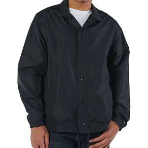 Veste de coach pour homme, logo personnalisé, taille plus, toile, col montant, logo sur le devant, imperméable, coupe-vent, respirante, noire, hiver - Product Image 6