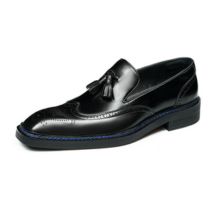 Zapatos de vestir de cuero de alta calidad para hombre, cómodos y elegantes, de plataforma, negros, de marca, casuales, para fiestas y oficina. - Product Image 2