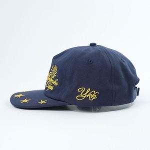 Casquettes de baseball sportives à 5 panneaux, brodées sur le devant et le bord, avec logo personnalisé, style « Dad Hat », par un fabricant de casquettes de baseball snapback tendance - Product Image 3
