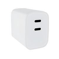 Chargeur rapide 65W GaN double port PD 3.0 pour téléphone, 2 ports Type-C pour écouteurs, montres connectées, téléphones portables, ordinateurs portables – Vente directe usine OEM
