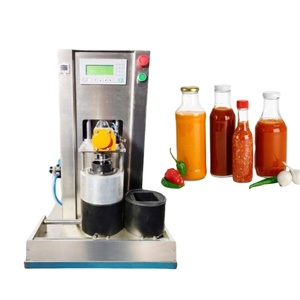 Machine de mise sous vide pour bouteilles en verre pour sauces piquantes à l'<span class=keywords><strong>ail</strong></span>, sauces tomates et sauces bœuf – Ligne de machines de capsulage - Product Image 1