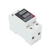 Relais de protection numérique intelligent 220V sur rail DIN, réglable, monophasé, contre les surtensions et les sous-tensions, stabilisateur de tension