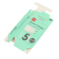 OMT Boîte d'emballage pliable en papier pour cartes avec câble de chargeur et accessoires avec logo personnalisé et fenêtre transparente en PVC transparent