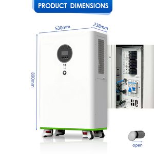แบตเตอรี่ลิเธียมไฮบริดพลังงานแสงอาทิตย์แบบชาร์จเร็ว 6kW/6kVA 48V 314Ah รุ่น RND-T15-013 ความจุ 15 กิโลวัตต์ชั่วโมง สำหรับจัดเก็บพลังงาน - Product Image 3