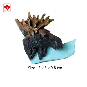 Nhà máy tùy chỉnh thực hiện cá nhân Poly thủ công <span class=keywords><strong>Alaska</strong></span> tủ lạnh động vật nam châm nhựa gấu đen nam châm cho doanh số bán hàng - Product Image 4