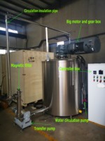 Moulin à chocolat vertical 300L 500L 50L 1000L 12L Machine à chocolat au lieu de Conching