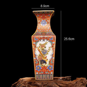 แจกันเซรามิกเคลือบเงาโบราณทรงหกเหลี่ยม ชิงหยงเจิ้ง สำหรับตกแต่งบ้านและสะสม - Product Image 6