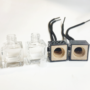 8ml nắp màu đen rỗng thủy tinh nhỏ Nước hoa đặt treo làm mát không khí xe nước hoa chai sậy khuếch tán chai - Product Image 1