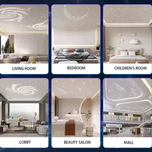 Bintang langit-langit bioskop serat langit-langit Hotel lobi interior Fiber optik pencahayaan berbintang bintang untuk bioskop atap langit-langit dekorasi mobil