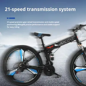Nouveau vélo de montagne et de route pliable 21 vitesses, 24/26 pouces, freins à disque doubles, cadre en acier, pliable pour adultes, portable, haute vitesse - Product Image 4