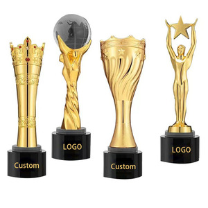 Bán buôn sáng tạo nhựa mạ vàng pha lê Trophy tùy chỉnh pha lê Globe Trophy bóng đá cup Bronze giải thưởng cho cạnh tranh Quà Tặng - Product Image 1