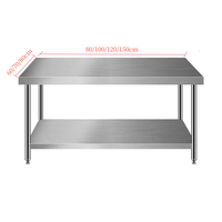 Banc de préparation extérieur robuste pour fournitures hôtelières, table de travail industrielle en acier inoxydable 304 sur mesure, évier de cuisine en inox