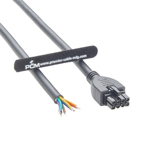 Câble d'<span class=keywords><strong>alimentation</strong></span> Molex Mini-Fit Jr. 8 circuits, pas de 4,2 mm, 2 m, surmoulé, OTS, extrémité ouverte, 18AWG, 6A, 300V - Product Image 4