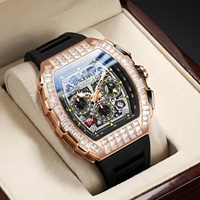 Montre mécanique de luxe ONOLA Diamond ON6826F pour homme, multifonction, sportive, étanche, lumineuse, décontractée, montre-bracelet