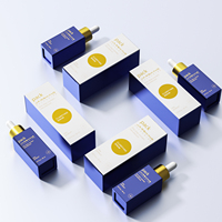 Flacon de sérum pour soins de la peau en verre coloré avec logo personnalisé, 20 ml, 30 ml, carré, luxueux, vide, flacon compte-gouttes pour huile essentielle cosmétique givré