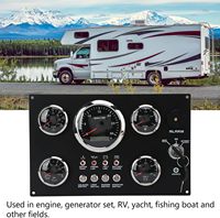 Tableau de bord électrique marin à rétroéclairage 7 couleurs, tachymètre, affichage du carburant, de la température, de la pression d'huile et du voltage pour camping-car, bateau, yacht