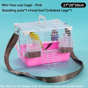 USMILEPET, gran oferta, jaula para pájaros ornamental pequeña de plástico y alambre, fácil de llevar, una gran opción para los dueños de mascotas en movimiento - Product Image 5