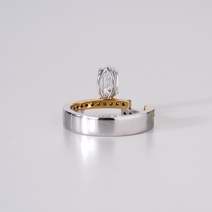 Bague en diamant créé en laboratoire en or massif 14 carats pour femmes, bijoux fins au design intemporel et à la brillance éclatante - Product Image 3