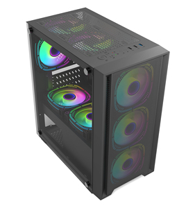Giữa tháp Máy tính để bàn Tempered Glass PC Vỏ CPU Tủ ATX làm mát chơi game trường hợp máy tính - Product Image 4