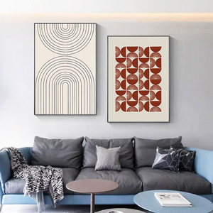 Ruicheng décor à la maison toile œuvre ensemble mur Art imprime toile peinture Style nordique <span class=keywords><strong>Morandi</strong></span> couleur bloc Logo personnalisé 500 pièces - Product Image 3