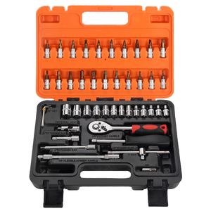 Professional 53PCS Socket Wrench <b>Set</b> Hand Tool Kit CRV Ratchet Spanner <b>Screwdriver</b> <b>Bits</b> for Garage Workshop Home Repair Socket W - Product Image 2