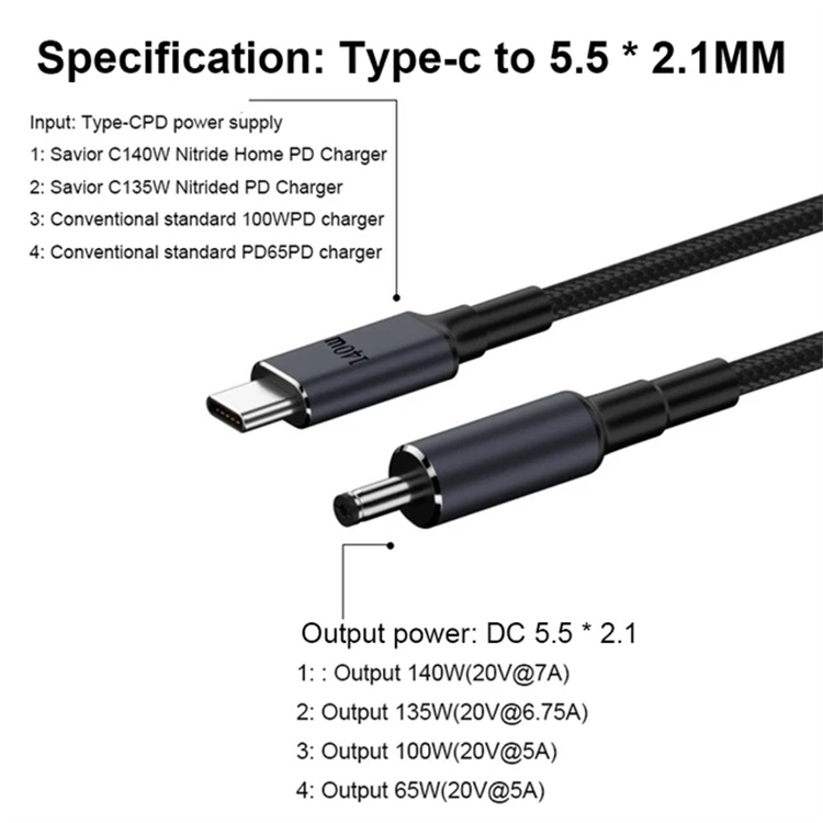 5.5*2.1mm 20V/7A