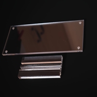 Support de présentation de billets de banque autoportant double en acrylique transparent magnétique, élégant et minimaliste, avec impression UV et gravure laser, finition des bords soignée