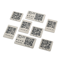 Étiquettes de codes-barres QR gravées au laser, plaques signalétiques vierges en aluminium personnalisées imprimées pour équipements et machines