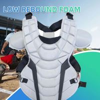 Protecteur de poitrine pour hommes Baseball Catcher Shirt EVA Foam Guard Rembourré pour Football T Ball Softball Sports Chest Protective Padded