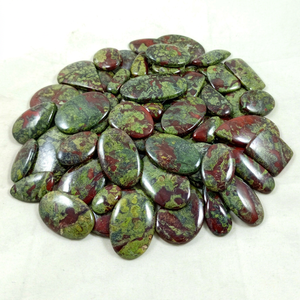 Natural Dragon Jasper Cabochon Loose Gemstone Lot Flat Back Healing Crystal Chakra Spiritual Wholesale Prize Radha Arts - Product Image 1