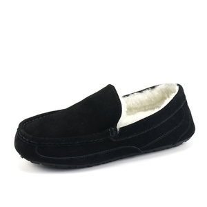 Personalizzato nero Casual guida <span class=keywords><strong>inverno</strong></span> caldo soffice piatto finto Shearling mocassino pantofole per gli uomini - Product Image 4