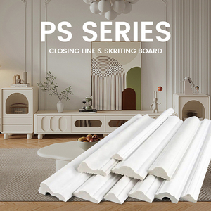 Trắng xây dựng Polymer Sàn Vinyl tường PS trắng ốp chân tường Hội Đồng Quản Trị cho sàn góc - Product Image 2