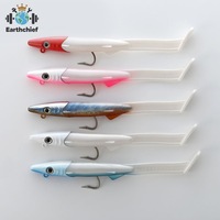 Leurre souple artificiel en acier inoxydable à tête plombée pour anguille, 12 cm, équipé d'un hameçon VMC, 26g, Raglou Hybrid, best-seller transfrontalier