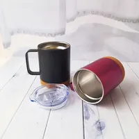 Neues Design Kork boden Custom Office Kaffeetassen Vakuum flaschen Doppelwandige Thermo Edelstahl Isolierte Reise becher