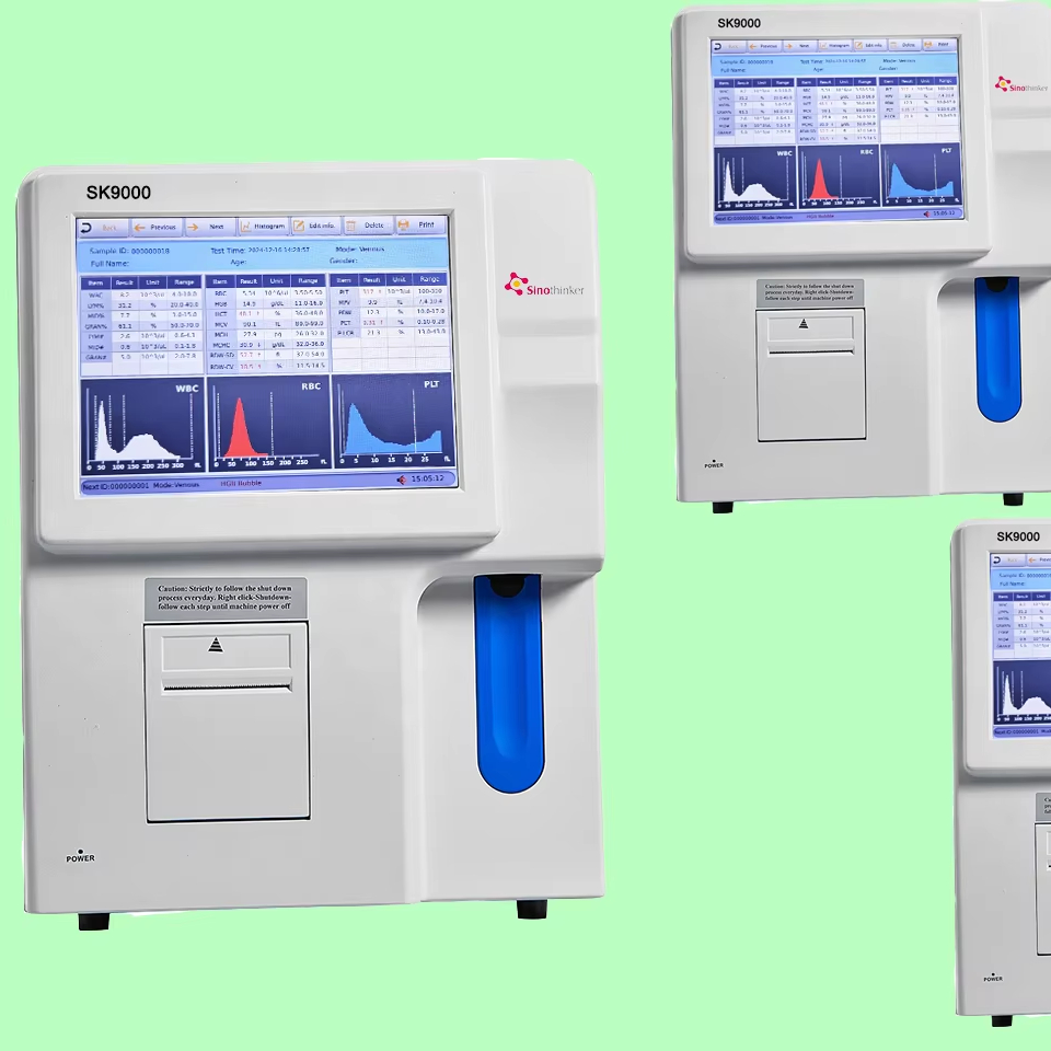 Sinothinker SK9000 Cbc, клинические аналитические инструменты, двухканальный полноавтоматический гематологический анализатор, 3 части