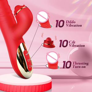 Vibrador de Conejo con Movimiento Arriba y Abajo, Estimulador de Punto G y Clítoris, Juguetes Sexuales para Adultos, Vibrador de Conejo con Movimiento Oscilante y de Empuje para la Masturbación Femenina - Product Image 4