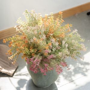 Bouquet de fleurs artificielles CallaFloral, haute simulation, en plastique, blanc, rouge vif, orange, rose rouge, décoration de mariage et de maison - Product Image 2