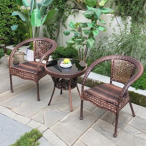 كرسي مريح ترفيهي مرتفع الظهر للفناء من الخيزران الهندي لتناول الطعام في الحديقة - Product Image 2